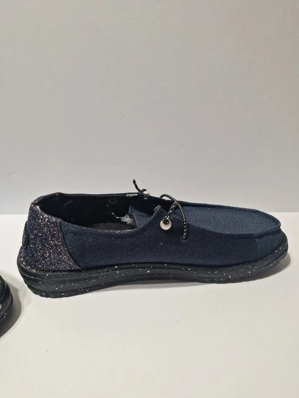Hey Dude Navy Wendy Celestial Shine Glitter Women's Slip-On Shoe